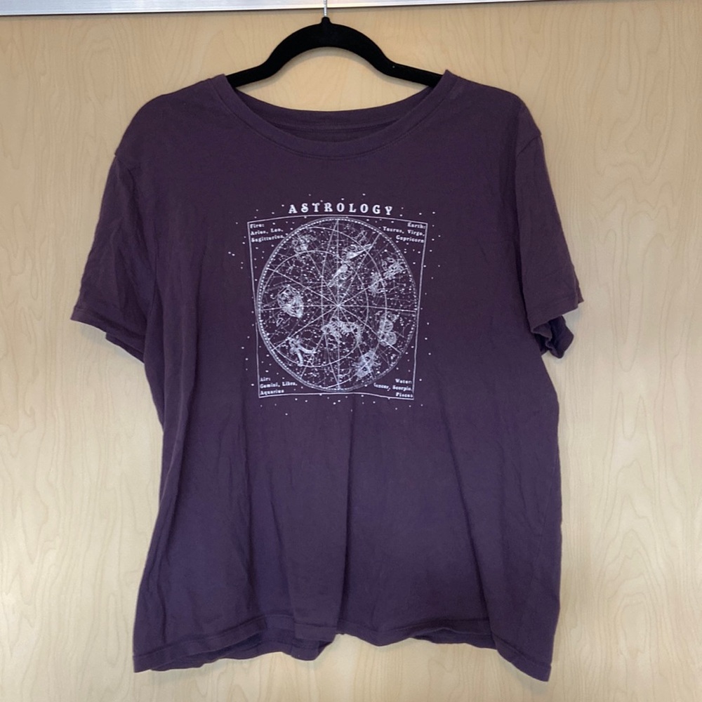 Astrology purple T-shirt.